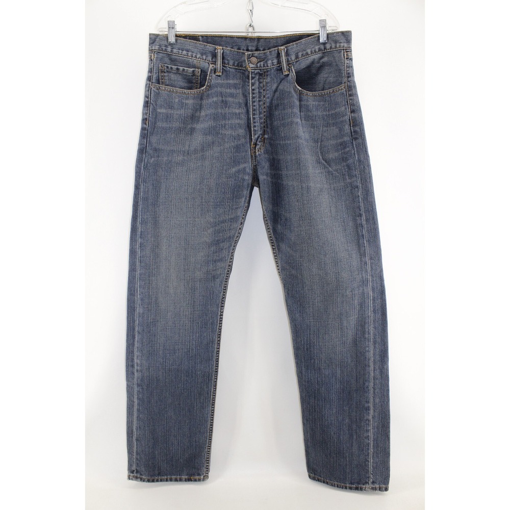 Levis‎ 505 Jeans Mens 36x32 Blue Regular Fit Straight Classic Casual Modern Look